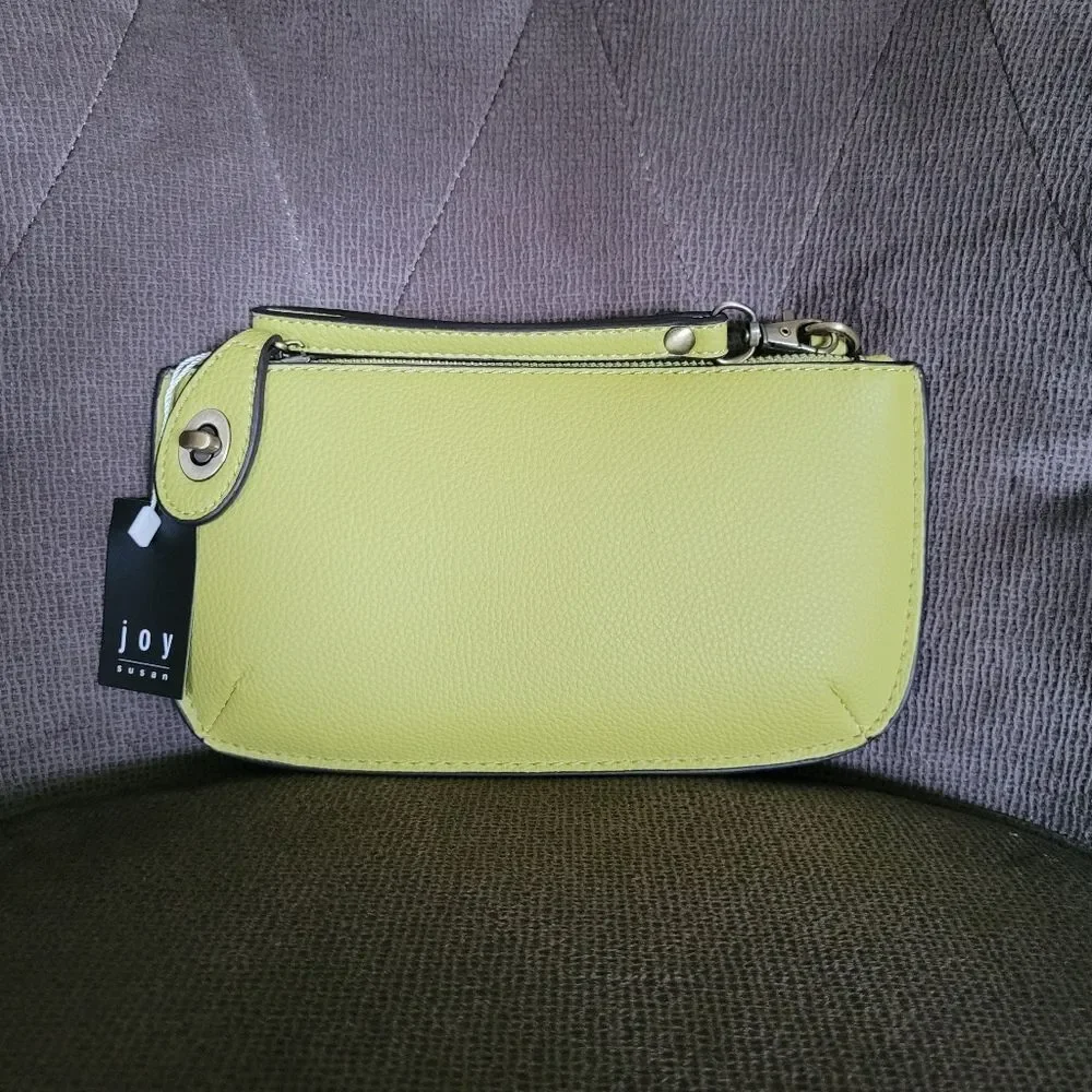 Joy Susan Chartreuse Wristlet/Crossbody - NW